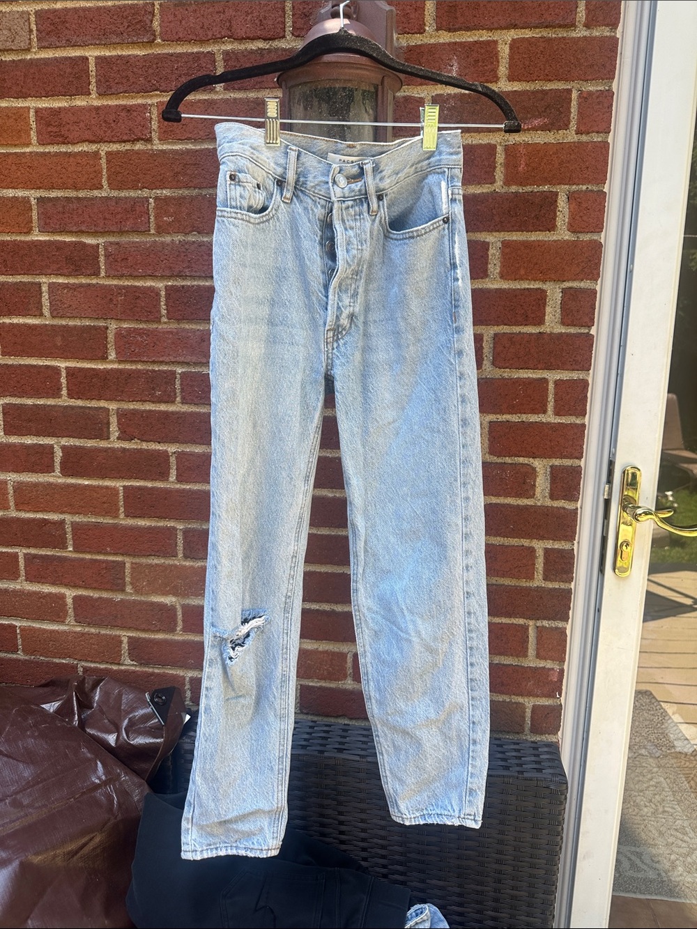 PacSun Women's Light Blue High-Rise Straight Jeans